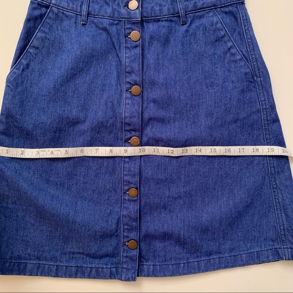 DONATED H&M Denim Button front high waisted miniskirt - Picture 3 of 5